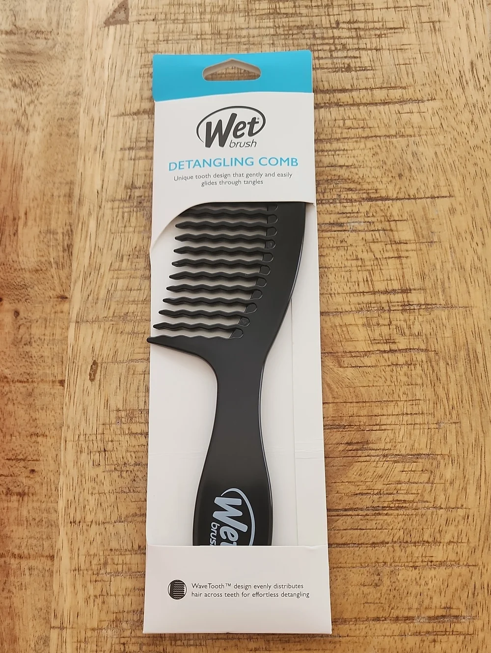 WET BRUSH Easy Blowout Brush and Detangling Comb Set of 2 Full Size Black